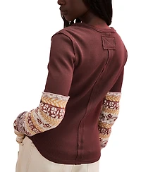 Free People Women's All In Cuff Long-Sleeve Cotton Top