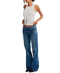 Free People Women's West Coast Relaxed Straight Fit Jeans