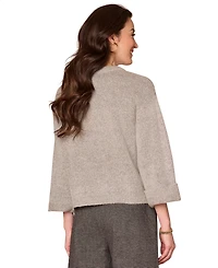 Democracy Petite Floral Jacquard Sweater