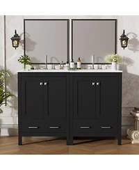 Lovmor Bathroom Vanity with Integrated Undermount Sink Storage Cabinet Divided Drawer for Versatile Storage