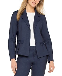 Liverpool Los Angeles Women's Notch Collar Peplum Blazer