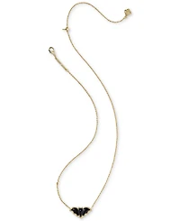Kendra Scott Obsidian 14K Gold Over Brass Bat Pendant Necklace
