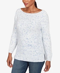 Ruby Rd. Petite Speckled Chenille Eyelash Sweater