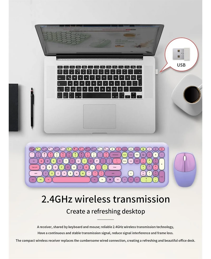 666 Wireless Keyboard Mouse Set