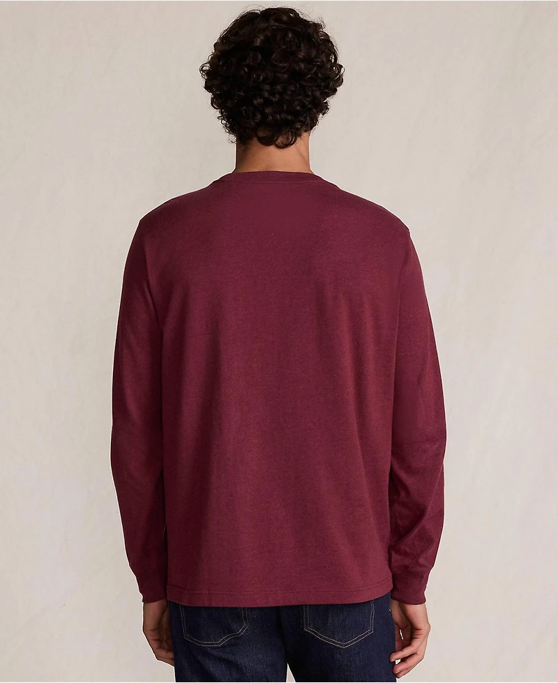 Lands' End Men's Super-t Long Sleeve T-Shirt with Pocket