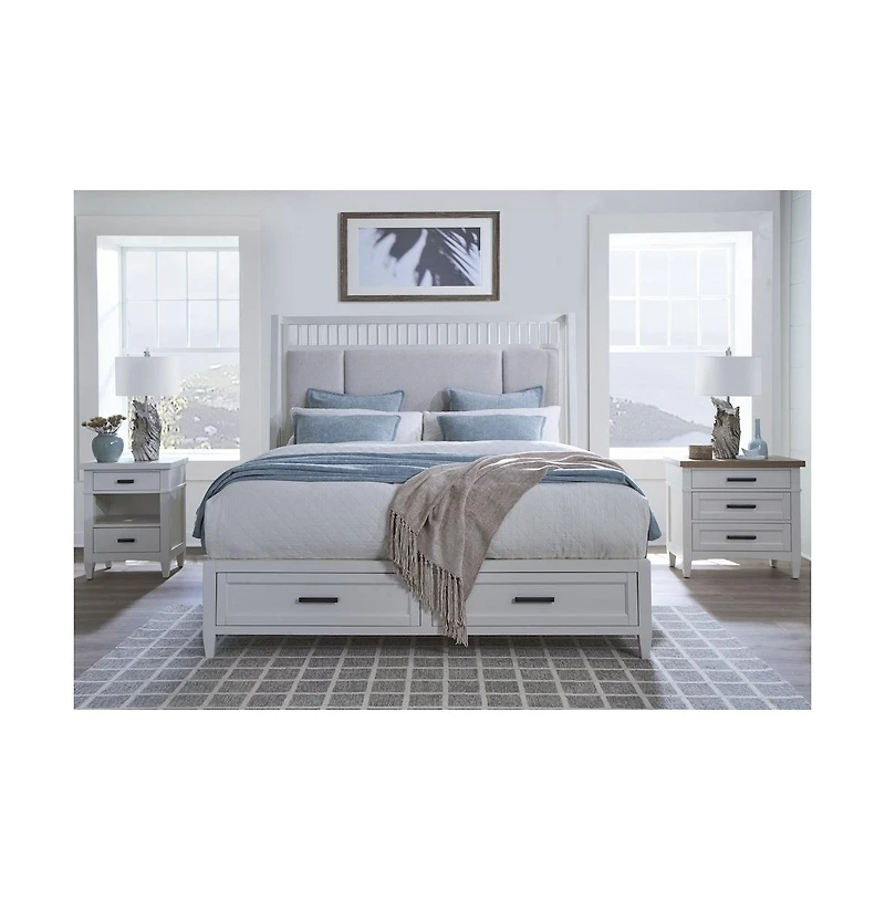 Parker House Furniture Parker House Americana Modern Bedroom 3 Drawer Nightstand with Charging Station