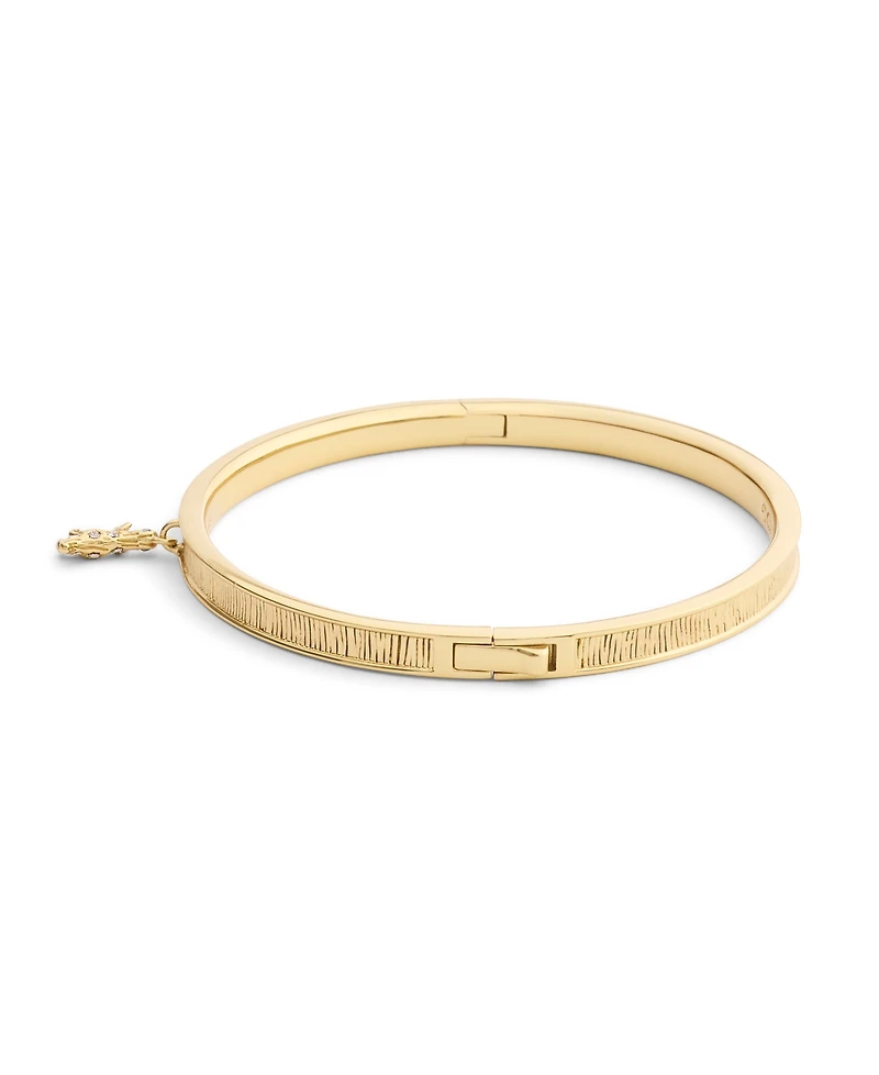 Coach Gold Plated Rexy Charm Bangle Bracelets