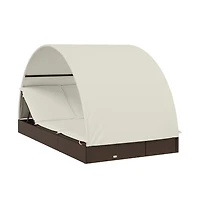 Patio Sunbed Brown