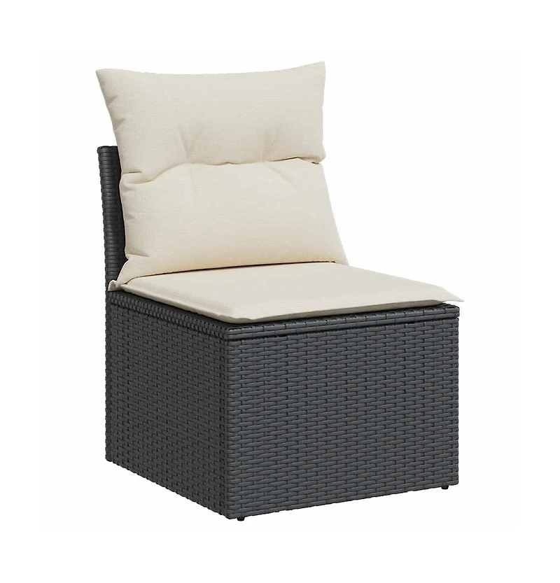 Garden Sofa Black Pe rattan Small Uv-resistant materials