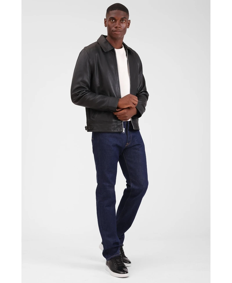 Bagatelle Homme Men's Genuine Leather Zip Front Jacket