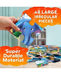 Quokka 2x3 Ft Giant Search and Find Above & Beyond Floor Puzzle for Kids Ages 4-8