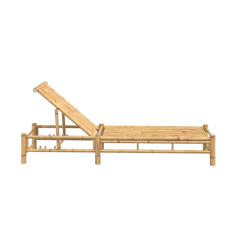 vidaXL Sun Lounger Natural bamboo Bamboo Adult-size