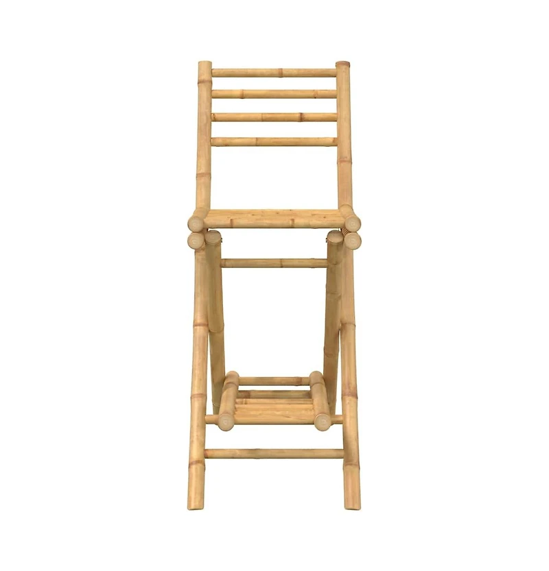 vidaXL Outdoor Bar Stool Natural Bamboo Standard Outdoor Bar Stool Size