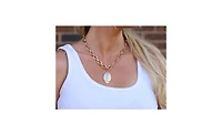14k Gold Plated Chain Football Charm Necklace