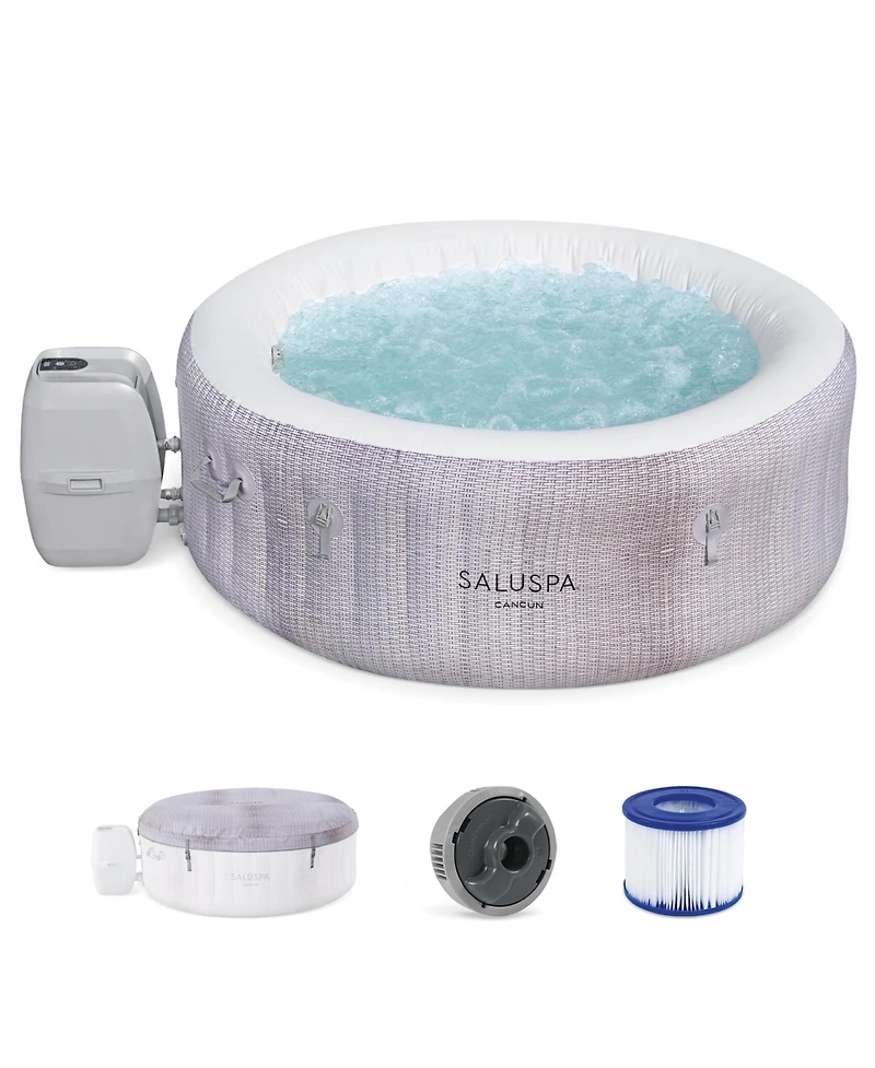 Bestway SaluSpa Cancun 2 to 4 Person Inflatable Hot Tub, Energy-Efficient Spa