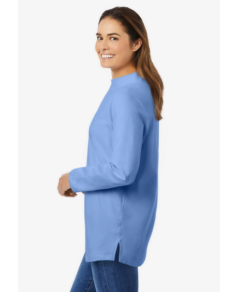 Woman Within Women's Perfect Mockneck Tunic