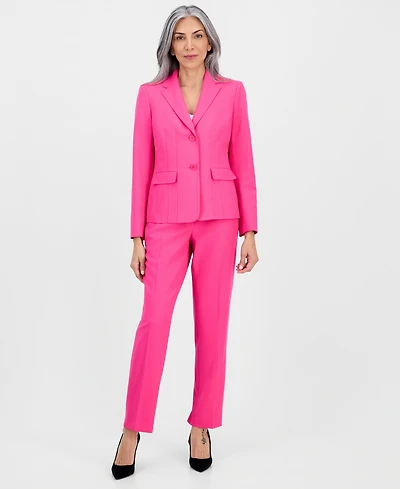 Le Suit Women's Notch-Lapel Mid-Rise Pantsuit, Regular & Petites