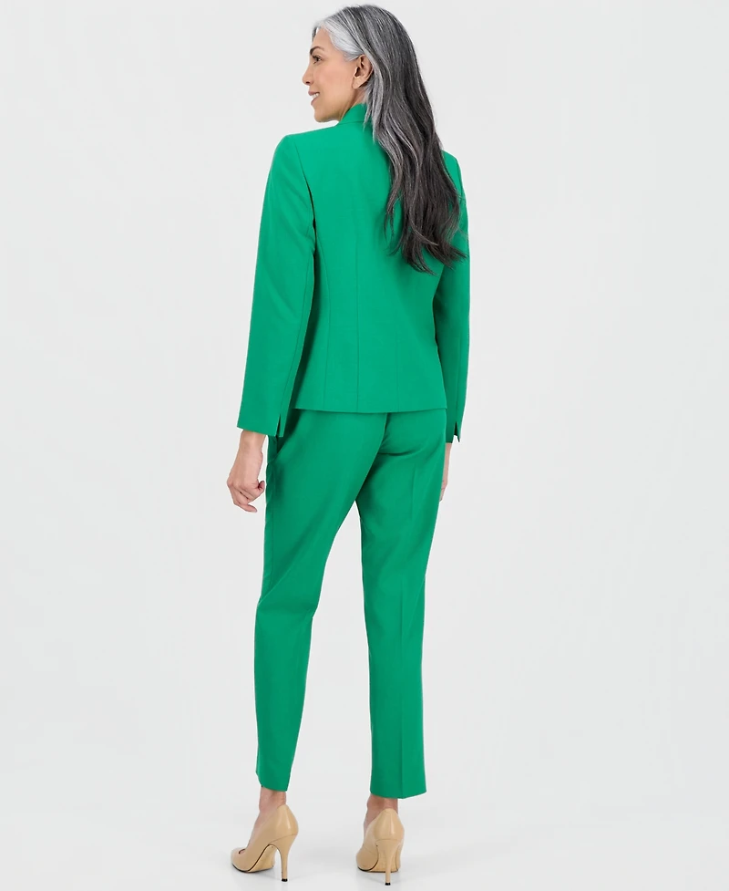 Le Suit Women's Notch-Lapel Mid-Rise 2 Piece Pantsuit, Regular & Petites