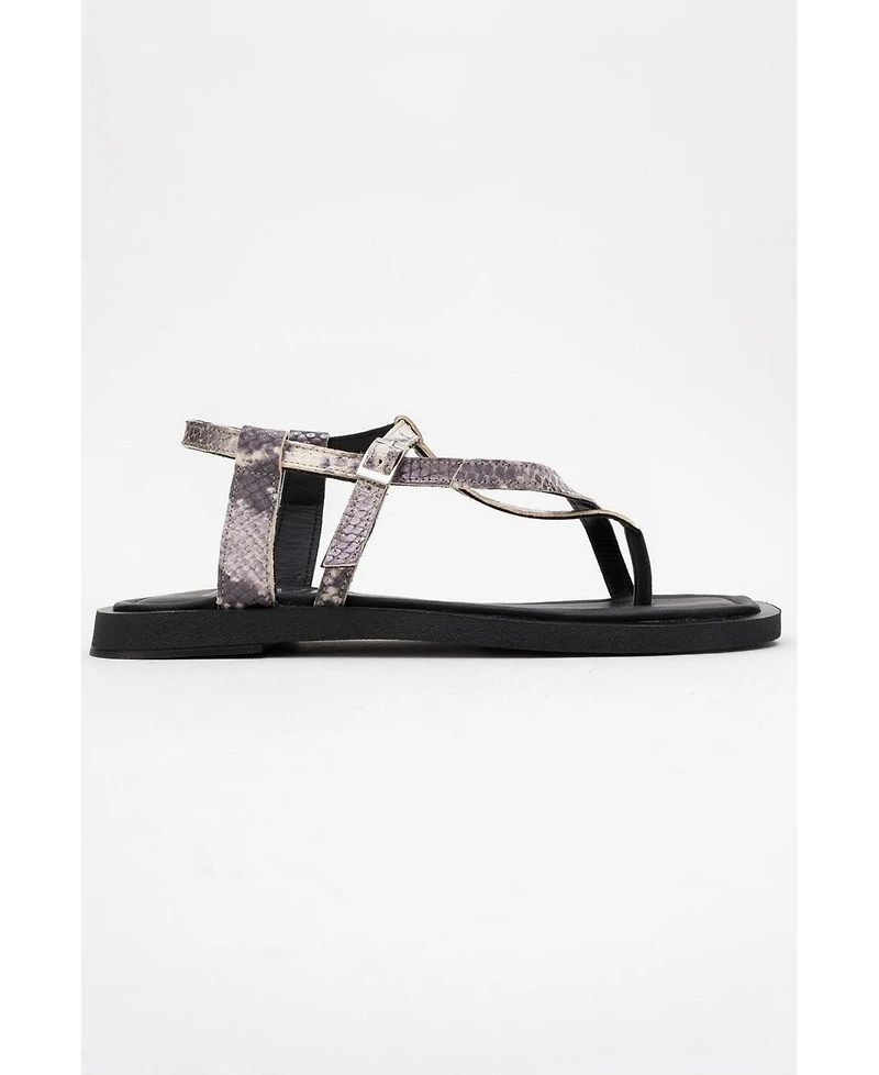 Forever & Always Shoes Morgana Leather Thong Sandal (Women)