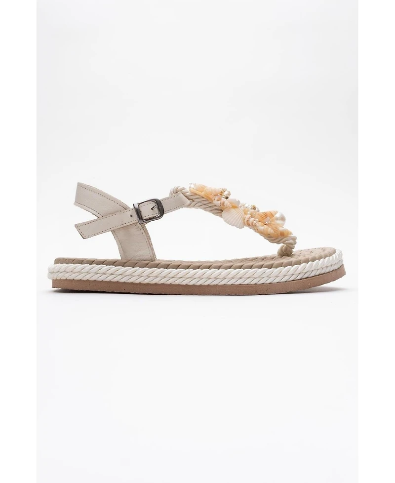 Forever & Always Shoes Lely Leather Thong Sandal (Women)