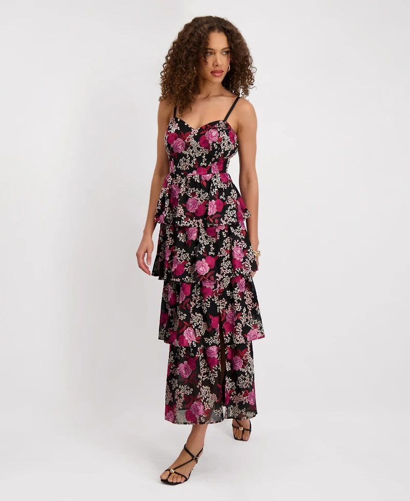 Siena Women's Sweetheart Neck Embroidered Dress