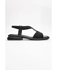 Forever & Always Shoes Sieglinde Embellished Leather Sandal (Women)