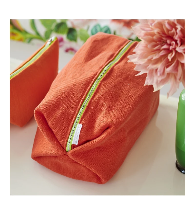 Brera Lino Nasturtium Large Toiletry Bag
