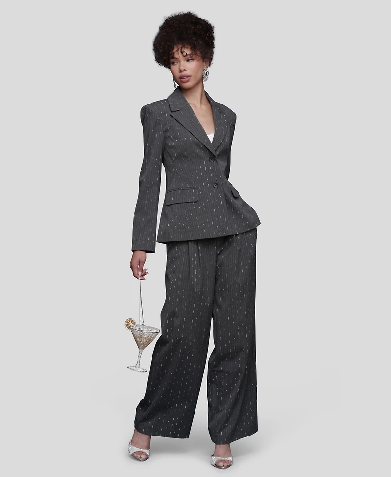 Avec Les Filles Women's Straight Wide-Leg Trousers