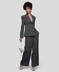 Avec Les Filles Women's Straight Wide-Leg Trousers