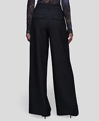 Avec Les Filles Women's Wide Leg Straight Trousers