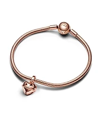 Pandora Rose Gold Plated Heart Bell dangle Charms
