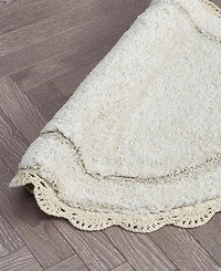 Laura Ashley Crochet Cotton Bath Rug Set