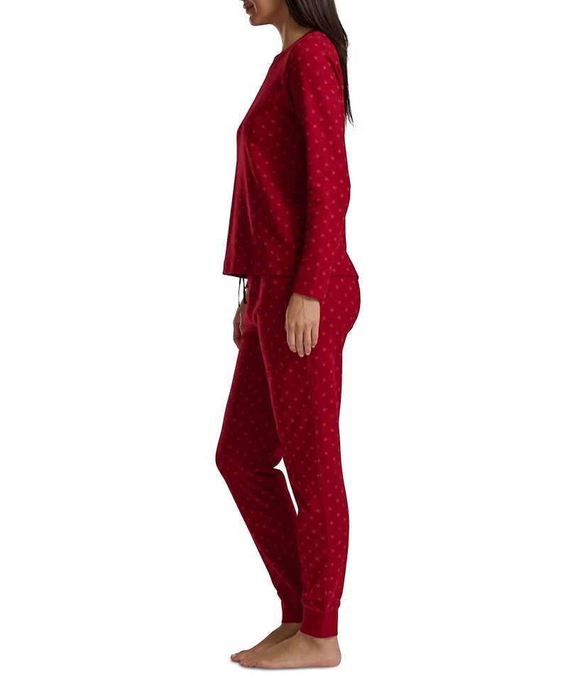 Tommy Hilfiger Women's 2-Pc. Packaged Printed Thermal Pajamas Set