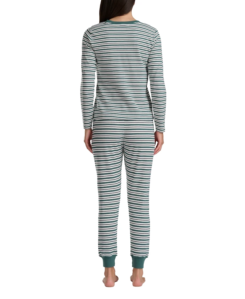 Tommy Hilfiger Women's 2-Pc. Packaged Printed Thermal Pajamas Set