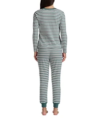 Tommy Hilfiger Women's 2-Pc. Packaged Printed Thermal Pajamas Set