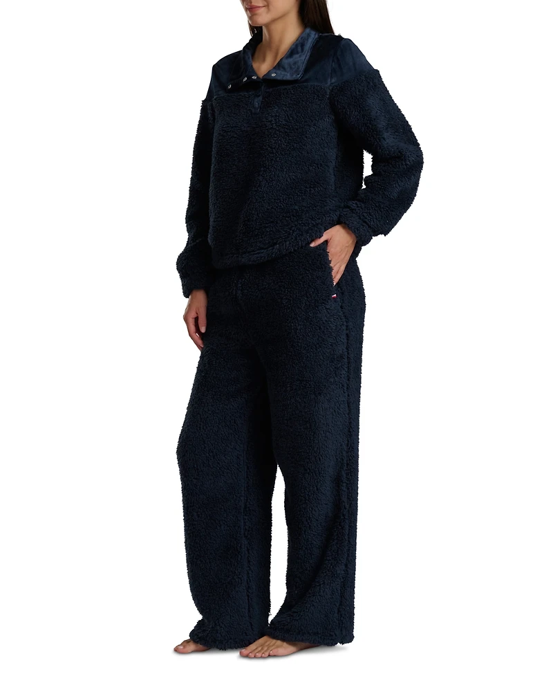 Tommy Hilfiger Women's 2-Piece Long Sleeves Top and High Waist Pants Set