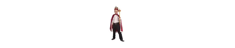 Dress Up America Kids King Crown and Robe Costume Set