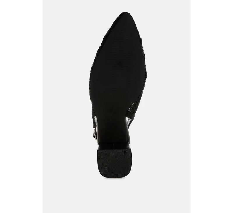 Tolina Woven Design Slingback Sandals Women