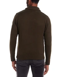 Weatherproof Vintage Men's Fisherman Shawl Pull On Sweater