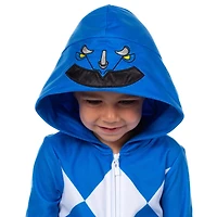 Power Rangers Character Toddler Boys' One Piece Hooded Sleep Pajama Union Suit Sleepwear Lounge