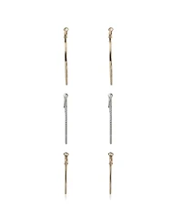 Jessica Simpson Mixed Metal Hoop Earring Set in Gold & Silver-Tone