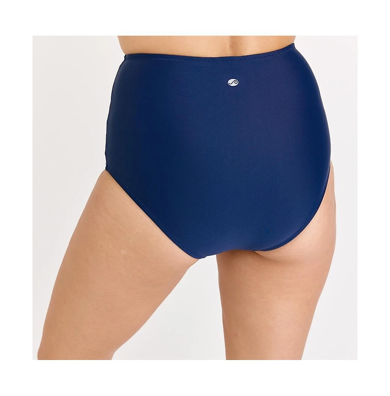Calypsa Plus Size High Waisted Bikini Bottom With Front Tie