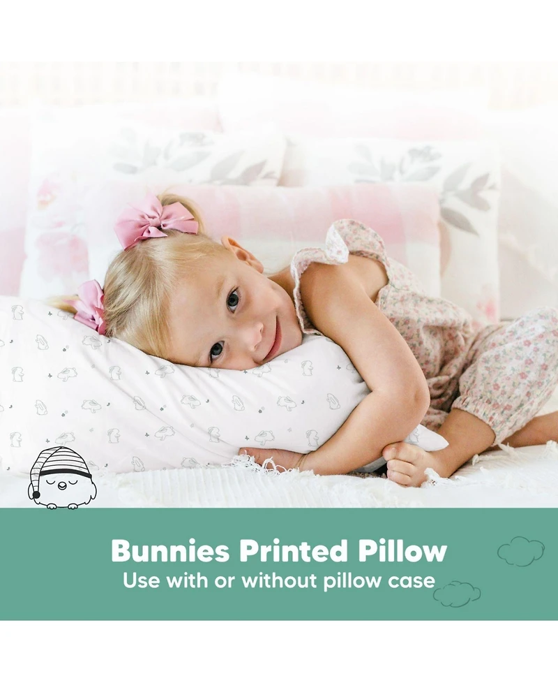 KeaBabies Toddler 2pk Pillow, Soft Organic Cotton Pillows for Sleeping, 13X18 Pillow