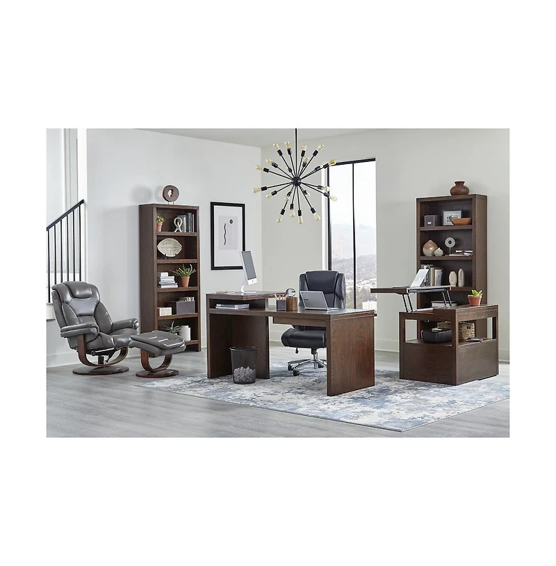 Parker Living Monarch - Ice Manual Reclining Swivel Chair and Ottoman