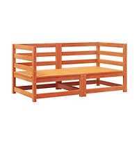 Garden Sofa Wax brown Solid pine wood 27.6 x 27.6 x 26.4 in