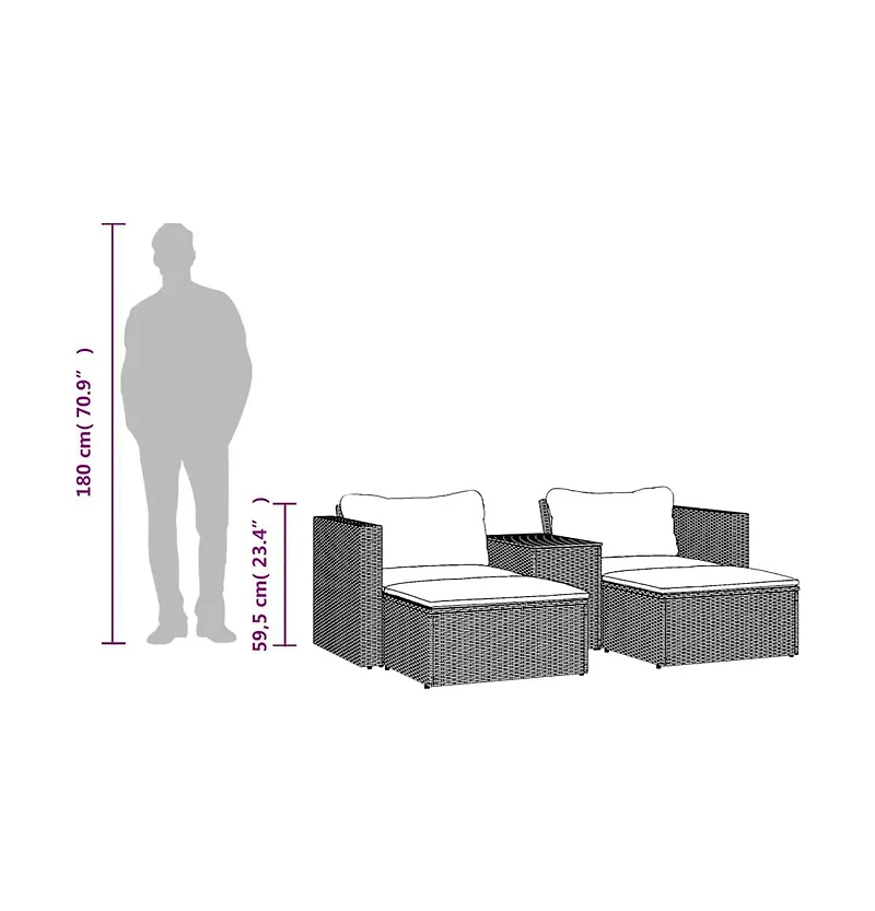 Garden Sofa Set Grey Pe Rattan Modular Garden Sofa Set