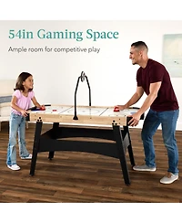 Best Choice Products 54in Air Hockey Game Table w/ Led Lights, Scoreboard, Powerful Motor