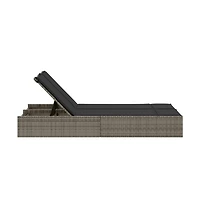 vidaXL Double Sun Lounger Gray