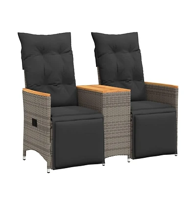Reclining Garden Sofa Grey