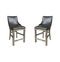 Parker House Furniture Lodge Dining Swivel Counter Sling Chair Two Pack